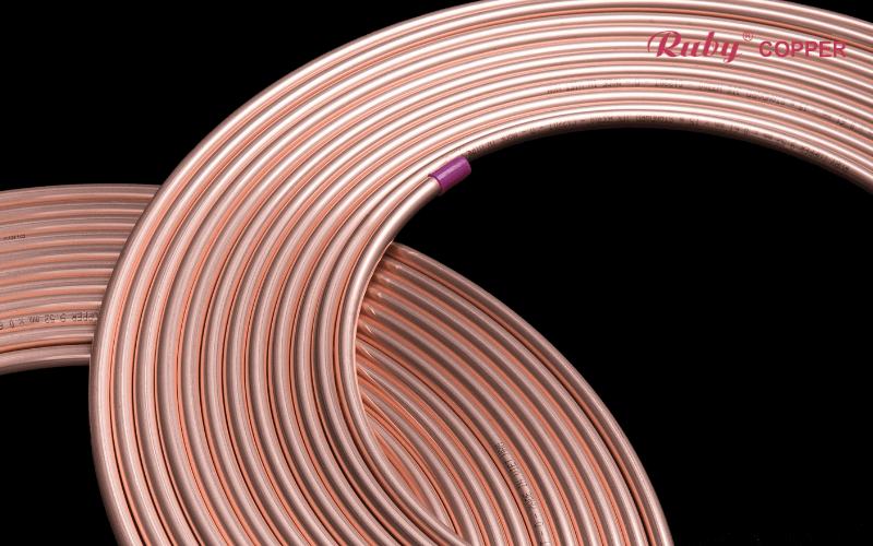 Copper tube hardness increases during bending and installation