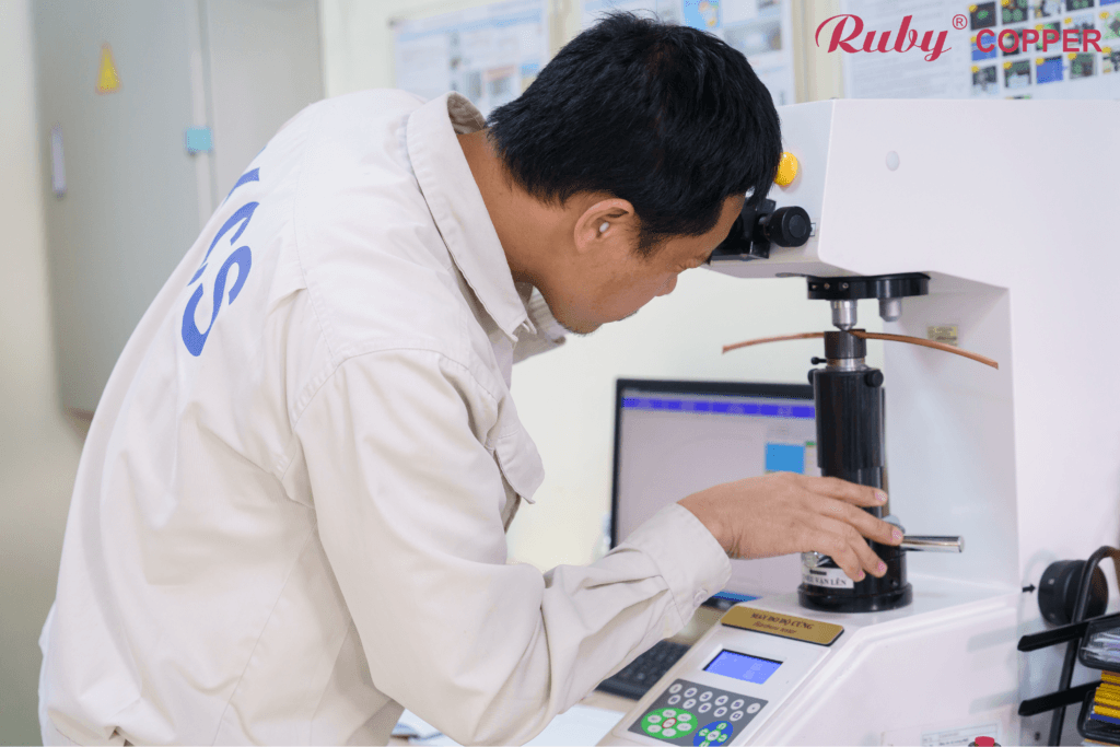 Tube quality inspection process for hardness and mechanical testing of copper tubes