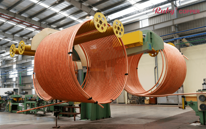 Copper tube drawing process in the final drawing stage