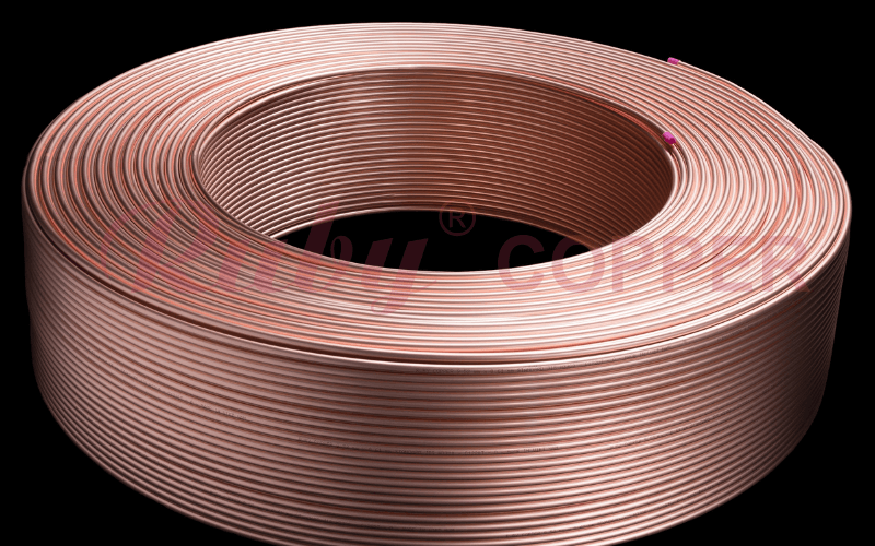 Copper tubes for refrigeration systems with different copper grades and specifications