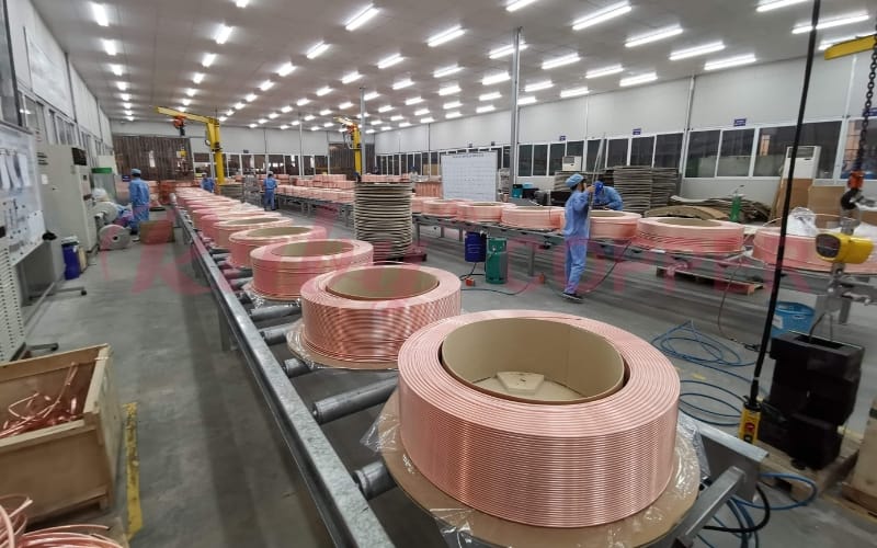Pipa tembaga HVAC dengan berbagai ukuran dan spesifikasi