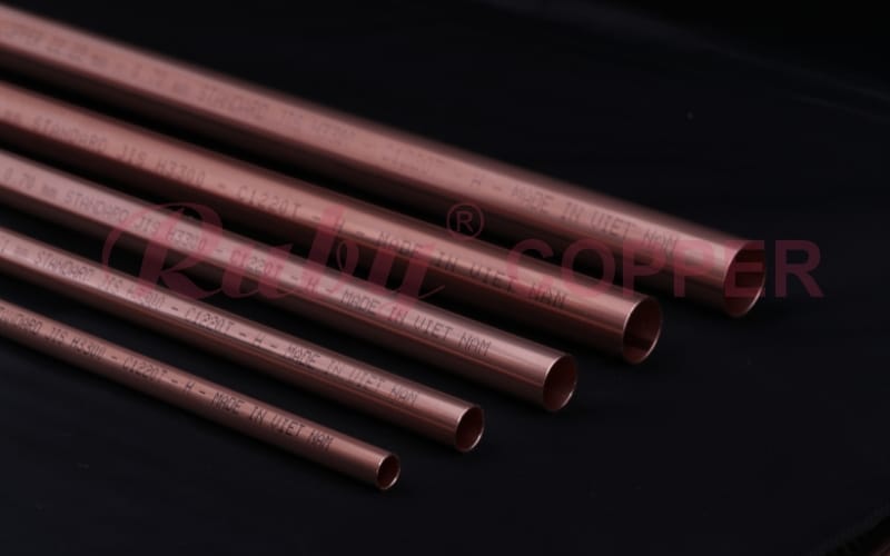 Pipa tembaga AC straight tube dengan berbagai ukuran diameter